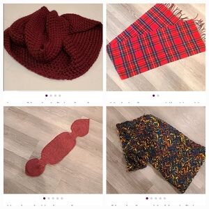 Red Knit Infinity Scarf